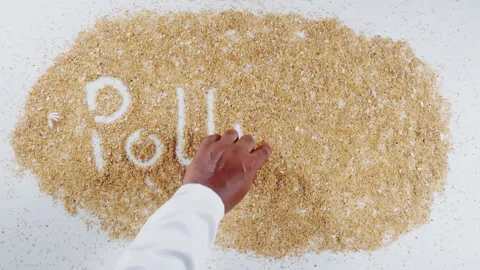 Hand Writes On the Sand the word Pollution Stock Footage 248664218