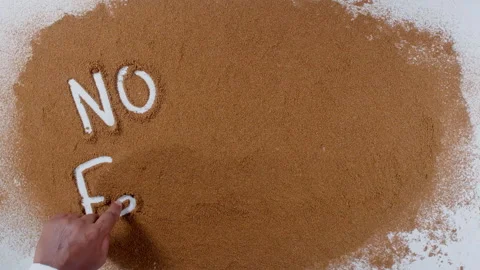Hand Writes On Soil words No fertilizers Stock Footage 248679079
