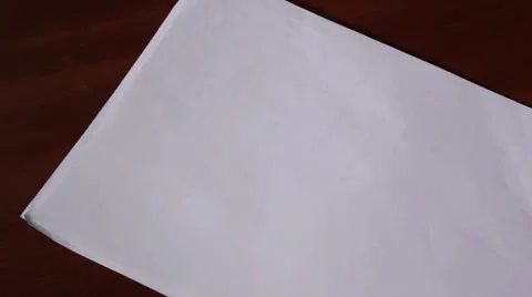 Hand writes on a white sheet, the words hello Stock Footage 44550010