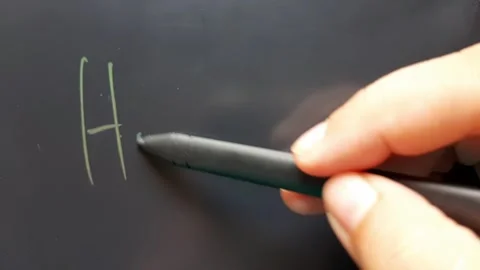 Hand writes the word Hello World Stock Footage 284443408