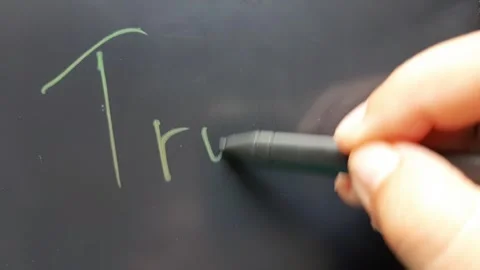 Hand writes the word Try Stock Footage 284444491