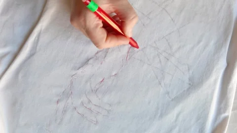 Hand writing artisanship captured in slow detail delicate red pen strokes create Stock Footage 296154171