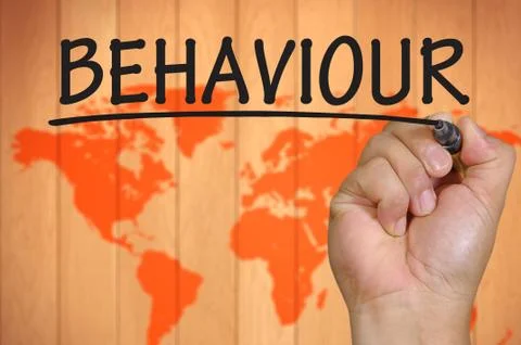 Hand writing behaviour Foto stock