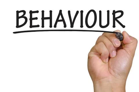 Hand writing behaviour Foto stock