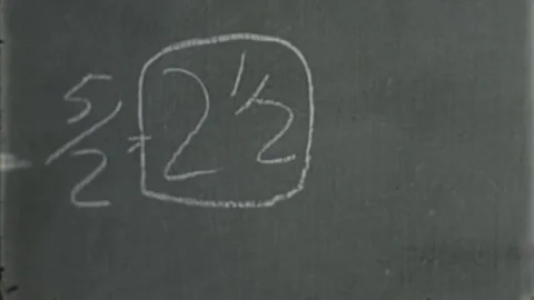 Hand Writing on Blackboard Solving Math Problem Class Vintage Film Home Movie Vídeos de archivo 74115930