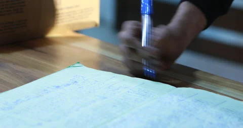 Hand Writing On Book Stock Footage 222796671