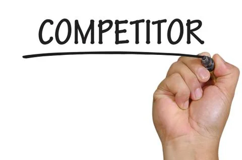 Hand writing competitor Stock Photos
