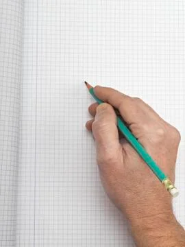 Hand writing on copy space Stock Photos