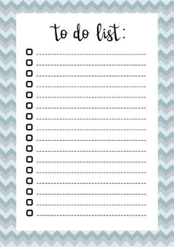 Hand writing To do list, check boxes with lines, gray chevton pattern frame, イラスト素材