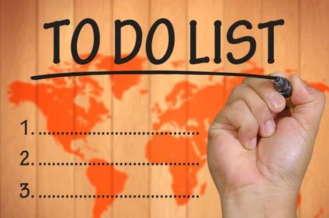 Hand writing to do list Foto stock