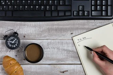 Hand writing to do list Stock Photos