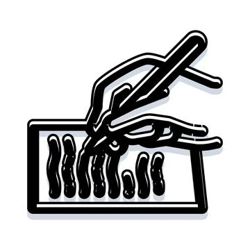Hand writing document with a pencil illustration Stock Illustration
