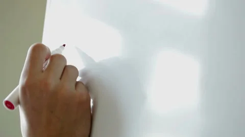 Hand writing on drawing board Stock Footage 35916448