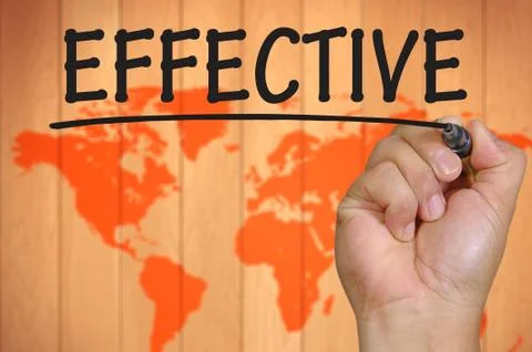 Hand writing effective Foto stock