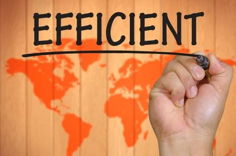 Hand writing efficient Foto stock