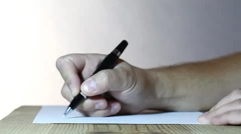 Hand writing Stock Footage 8845317