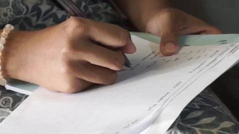 Hand writing Stock Footage 102083748