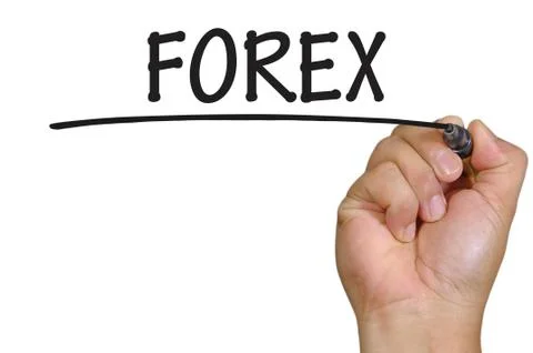 Hand writing forex Stock Photos