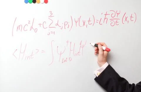 Hand writing formulas Stock Photos