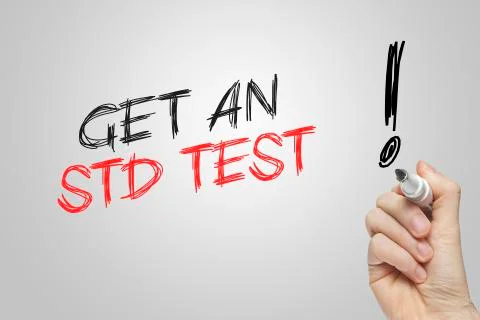 Hand writing get an std test Stock Illustration