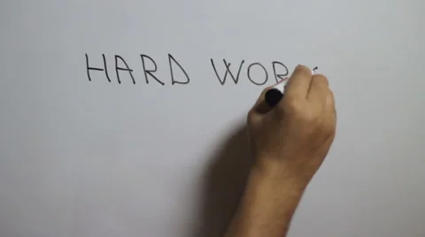 Hand writing a
