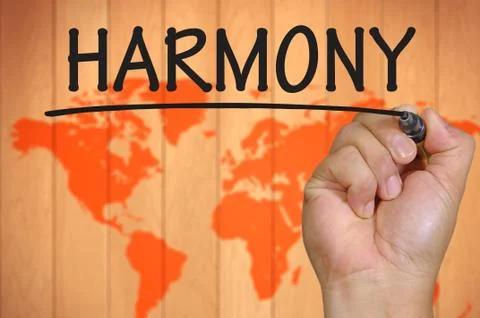 Hand writing harmony Foto stock