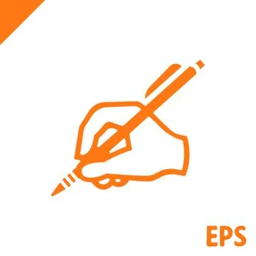 Hand writing icon stock vector illustration flat design Stock-Illustration