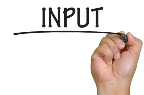 Hand writing input Stock Photos