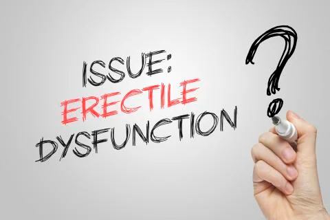 Hand writing issue erectile dysfunction Stock Photos