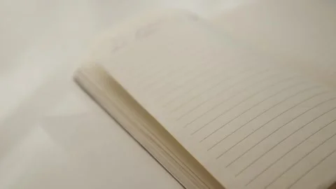 Hand writing journaling. Beautiful light slow motion video. Gratitude journal. Stock Footage 320052174