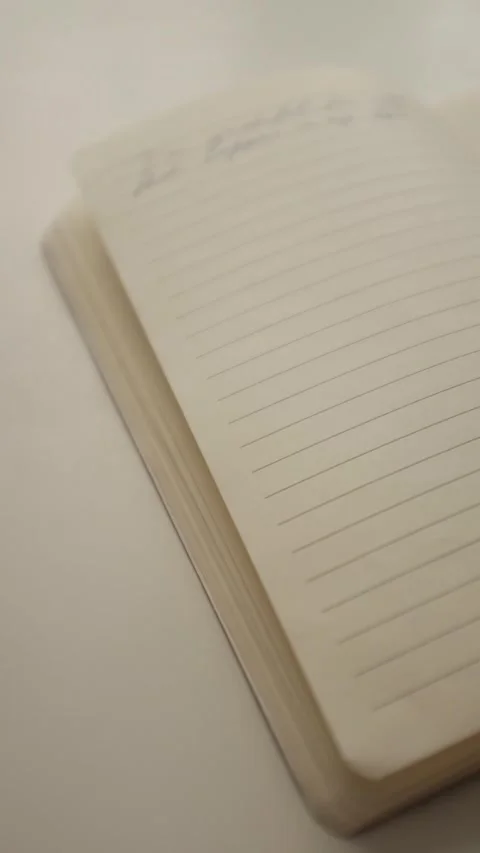 Hand writing journaling. Beautiful light slow motion video. Gratitude journal. Stock Footage 320052191