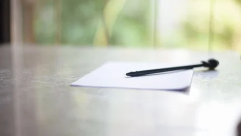 Hand writing the letter. 스톡 동영상 128488391
