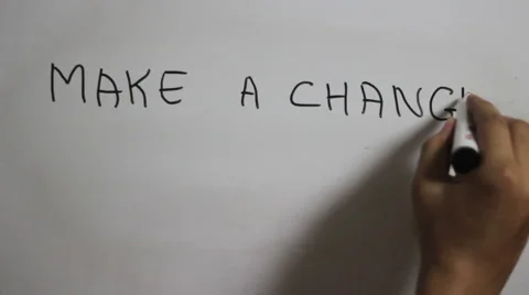 Hand writing a
