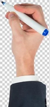 Hand writing with a marker Stock Photos