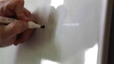 Hand writing a math formula on the board 스톡 동영상 102616289