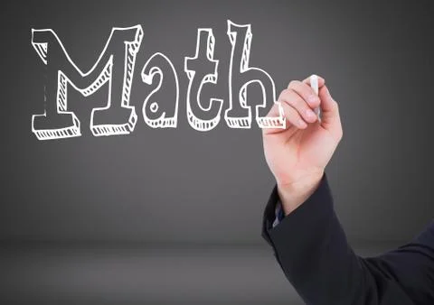 Hand writing math Stock Photos