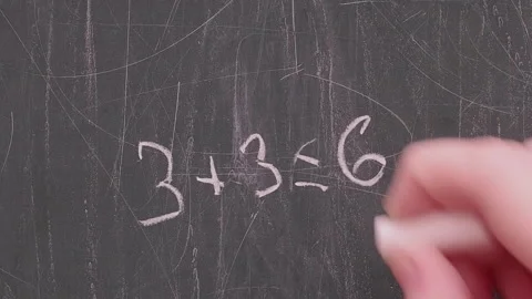 Hand writing mathematics with chalk Stock Footage 247855560