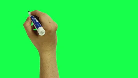 Hand writing moving from left to right on a green screen animation. 動画素材 303929937