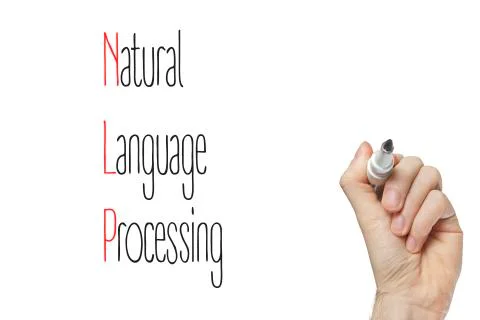 Hand writing natural language processing Stock Illustration