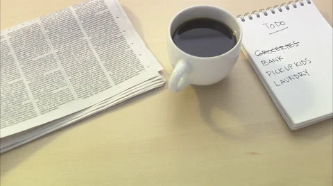 A hand writing a note. Stock Footage 51845127