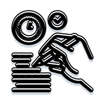 Hand writing notes with checkmark and heart symbol Stock Illustration