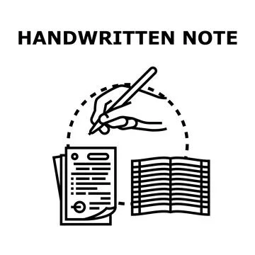 Hand writing notes, documents, and paper Stock Illustration