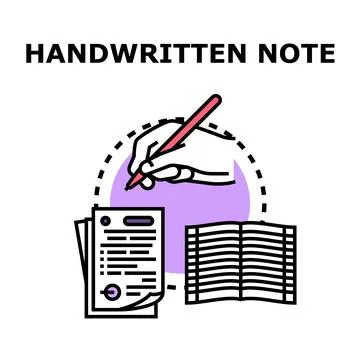 Hand writing notes, documents, and paper Stock Illustration