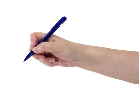 Hand is writing with a p Stock Photos