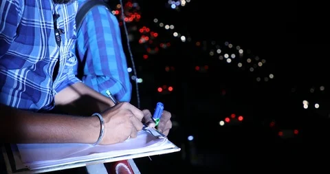 Hand Writing On a Paper Stock Footage 126103228