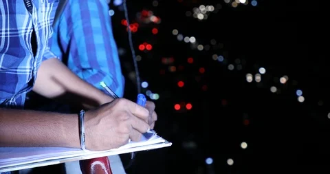 Hand Writing On a Paper Stock Footage 126103245