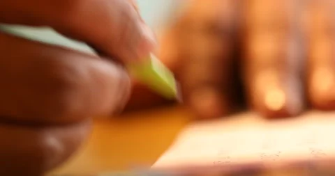 Hand Writing On a Paper Stock Footage 169559619