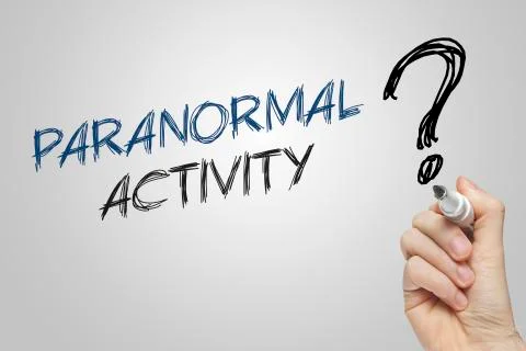 Hand writing paranormal activity Stock Illustration