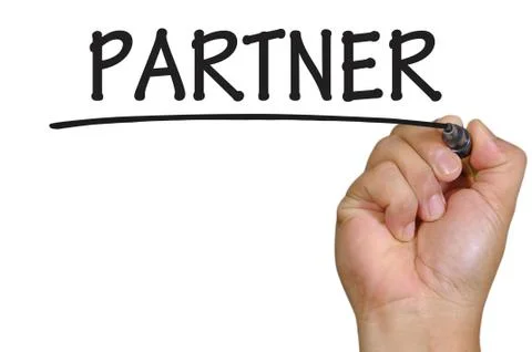 Hand writing partner Fotos Stock