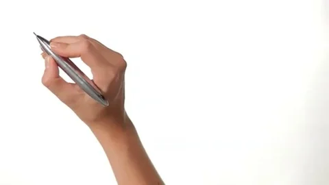 Hand Writing with a Pen Stock Footage 98248116
